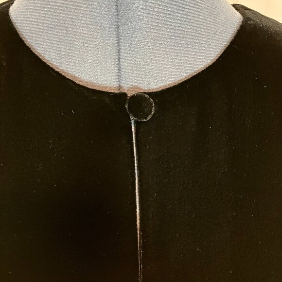 Talbots NWT Black Velvet Single Button Jacket Size 12 Petite - Picture 3 of 7